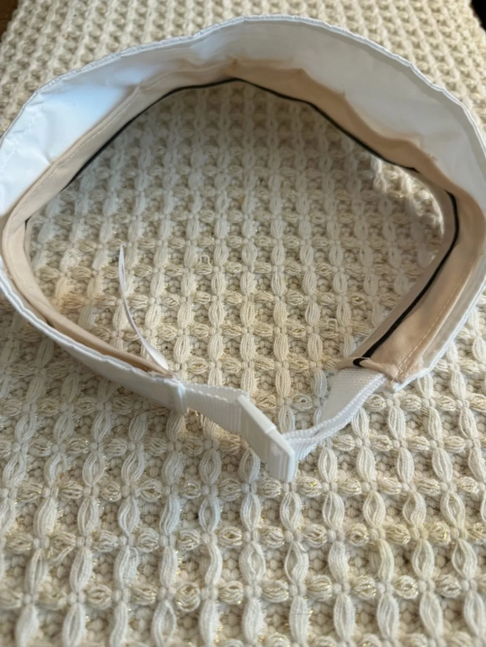 rag & bone White Sun Visor with Logo Patch